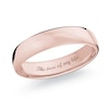 Men's 6.5mm Comfort-Fit Euro Engravable Wedding Band in 14K Rose Gold (1 Line)