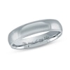 Thumbnail Image 1 of 4.0mm Engravable Textured Edge Wedding Band in 14K White Gold (1 Finish and Line)