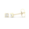 Thumbnail Image 1 of 0.15 CT. T.W. Canadian Certified Diamond Solitaire Square Block Stud Earrings in 14K Gold (I/I2)