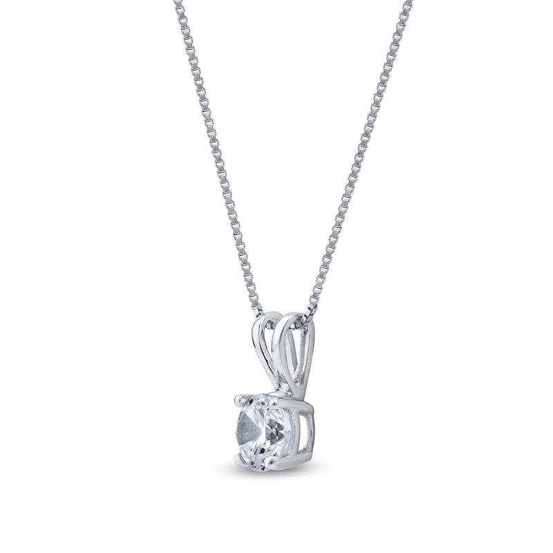 Main Image 2 of 0.40 CT. Certified Lab-Created Diamond Solitaire Pendant in 10K White Gold (I/SI2)