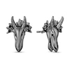 Thumbnail Image 0 of Enchanted Disney Villains Maleficent 0.085 CT. T.W. Black Diamond Dragon Stud Earrings in Black Sterling Silver