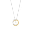 Thumbnail Image 0 of Unstoppable Love™ 0.15 CT. T.W. Diamond Dangle Circle Pendant in Sterling Silver and 10K Gold