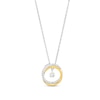 Thumbnail Image 1 of Unstoppable Love™ 0.15 CT. T.W. Diamond Dangle Circle Pendant in Sterling Silver and 10K Gold