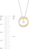 Thumbnail Image 2 of Unstoppable Love™ 0.15 CT. T.W. Diamond Dangle Circle Pendant in Sterling Silver and 10K Gold