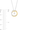 Thumbnail Image 3 of Unstoppable Love™ 0.15 CT. T.W. Diamond Dangle Circle Pendant in Sterling Silver and 10K Gold