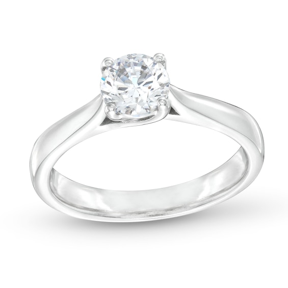 1.00 CT. GIA-Graded Diamond Solitaire Engagement Ring in 14K White Gold (F/SI2)