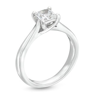 1.00 CT. GIA-Graded Princess-Cut Diamond Solitaire Engagement Ring in 14K White Gold (F/SI2)