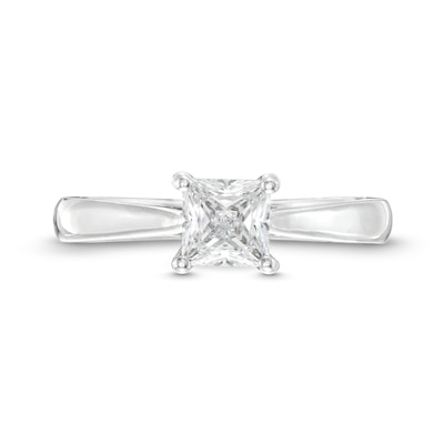 1.00 CT. GIA-Graded Princess-Cut Diamond Solitaire Engagement Ring in 14K White Gold (F/SI2)