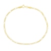 Thumbnail Image 0 of 1.3mm Figaro Chain Anklet in Solid 14K Gold - 10"