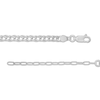 Thumbnail Image 2 of 3.6mm Double Curb Chain Necklace in Solid Sterling Silver  - 18"