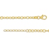 Thumbnail Image 2 of 3.35mm Hammered Rolo Chain Anklet in Hollow 14K Gold - 10"