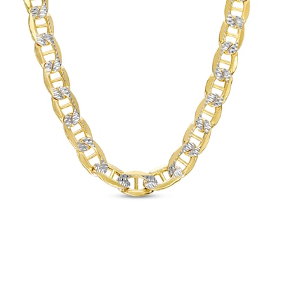 Men's 4.7mm Mariner Chain Necklace in Hollow 14K Two-Tone Gold - 22"