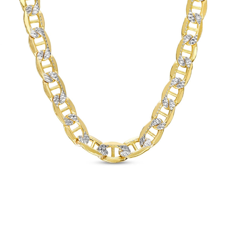 Men's 4.7mm Mariner Chain Necklace in Hollow 14K Two-Tone Gold - 22"