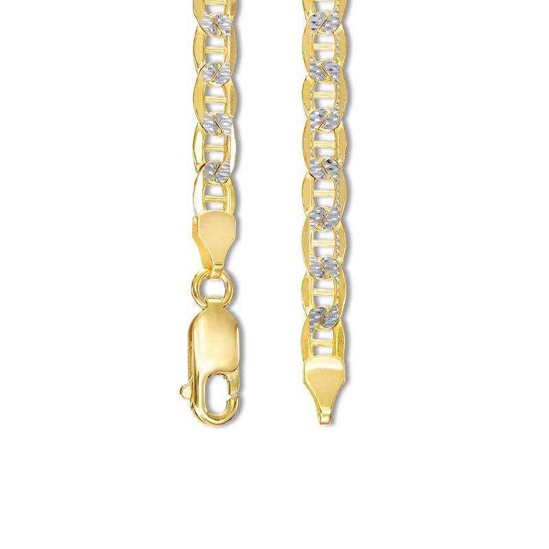 Men's 4.7mm Mariner Chain Necklace in Hollow 14K Two-Tone Gold - 22"