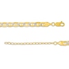Thumbnail Image 2 of 4.7mm Diamond-Cut Mariner Chain Necklace in Semi-Solid 14K Two-Tone Gold - 18"