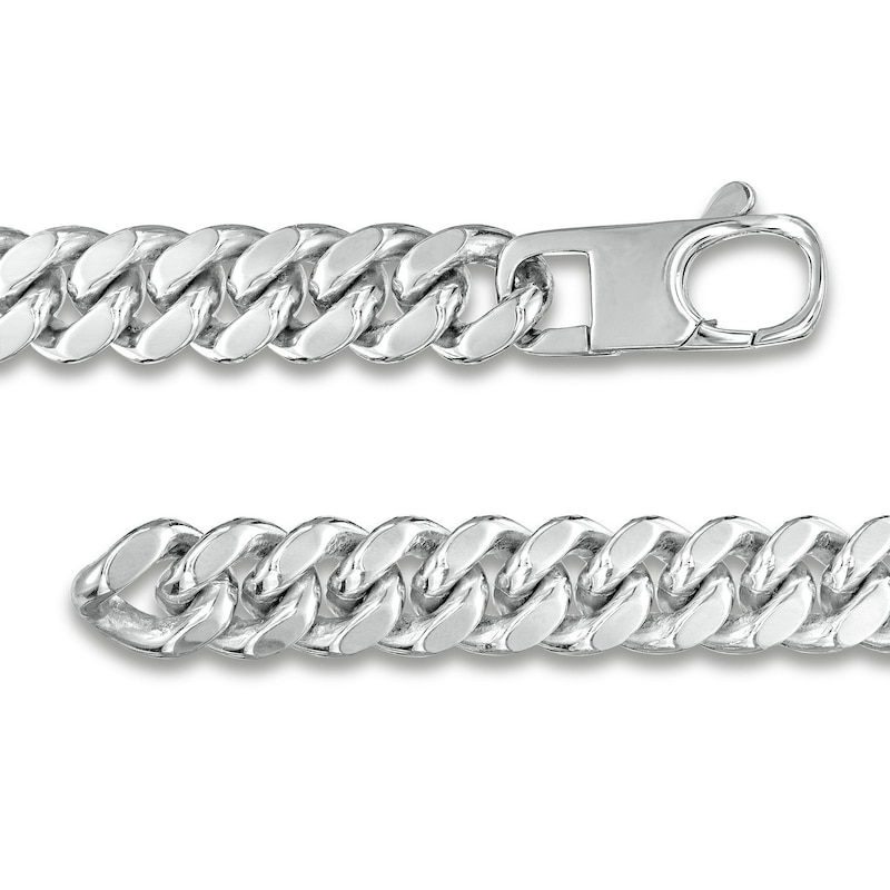 Diamond-Cut 10.7mm Cuban Curb Chain Bracelet in Solid Sterling Silver  - 8.5"|Peoples Jewellers
