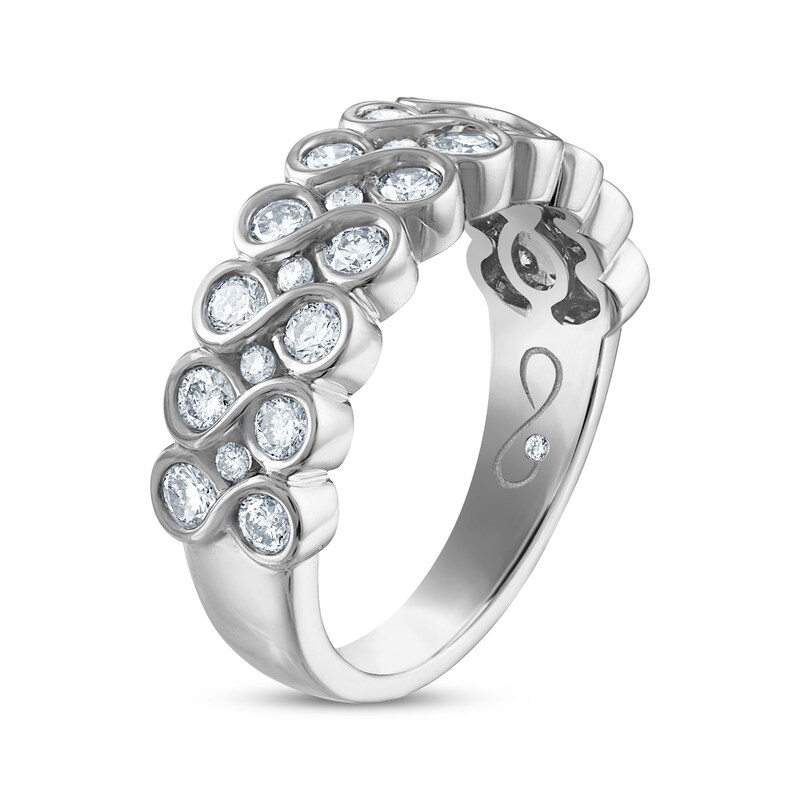 Main Image 2 of Every Moment Collection 0.95 CT. T.W. Diamond Double Row Infinity Ring in 14K White Gold