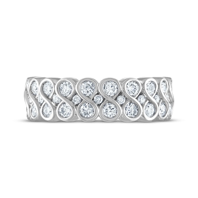 Every Moment Collection CT. T.W. Diamond Double Row Infinity Ring in 14K White Gold