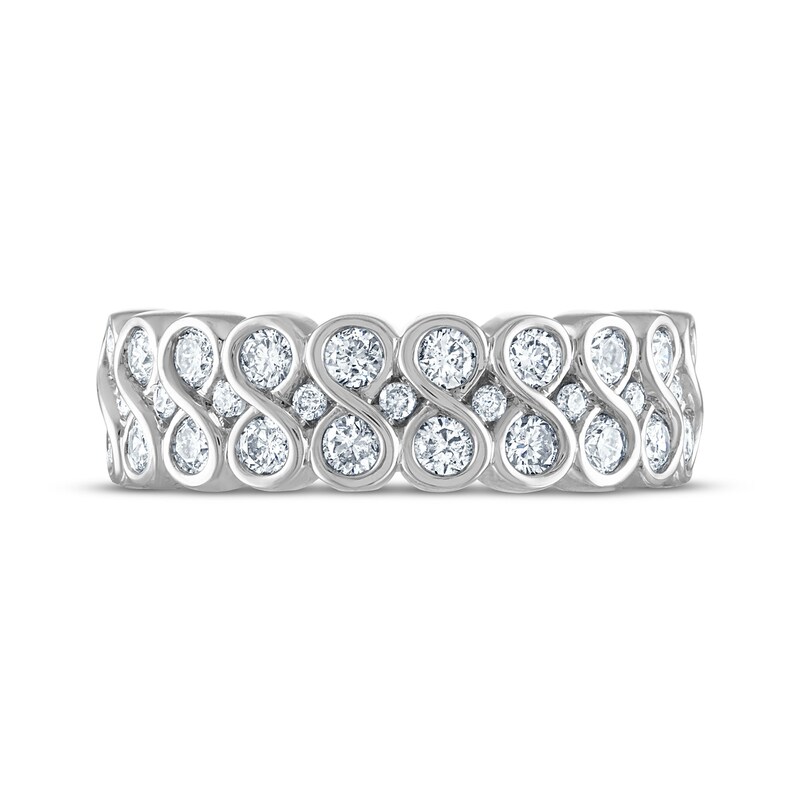 Main Image 3 of Every Moment Collection 0.95 CT. T.W. Diamond Double Row Infinity Ring in 14K White Gold