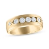 Thumbnail Image 0 of Every Moment Collection Men's 0.95 CT. T.W. Diamond Three Stone Wedding Band in 14K Gold