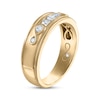 Thumbnail Image 2 of Every Moment Collection Men's 0.45 CT. T.W. Diamond Three Stone Wedding Band in 14K Gold