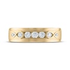 Thumbnail Image 2 of Every Moment Collection Men's 0.45 CT. T.W. Diamond Three Stone Wedding Band in 14K Gold