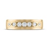 Thumbnail Image 3 of Every Moment Collection Men's 0.45 CT. T.W. Diamond Three Stone Wedding Band in 14K Gold