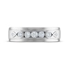 Thumbnail Image 3 of Every Moment Collection Men's 0.45 CT. T.W. Diamond Three Stone Wedding Band in 14K White Gold