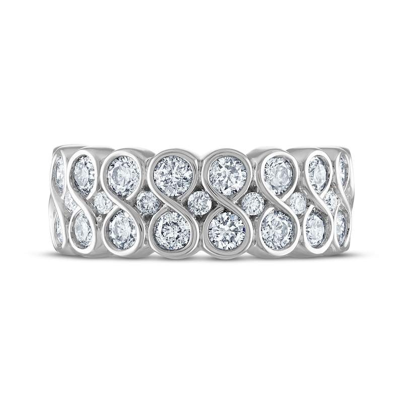 Main Image 5 of Every Moment Collection 1.95 CT. T.W. Diamond Double Row Infinity Ring in 14K White Gold