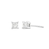Thumbnail Image 0 of 0.40 CT. T.W. Certified Princess-Cut Lab-Created Diamond Solitaire Stud Earrings in 10K White Gold (I/SI2)