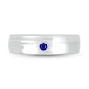 Thumbnail Image 2 of Men's Blue Lab-Created Sapphire Lines Ring in 10K White Gold