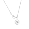 Collector’s Edition Disney Treasures 100th Anniversary 0.145 CT. T.W. Diamond Logo Necklace in Sterling Silver