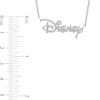 Collector’s Edition Disney Treasures 100th Anniversary 0.145 CT. T.W. Diamond Logo Necklace in Sterling Silver