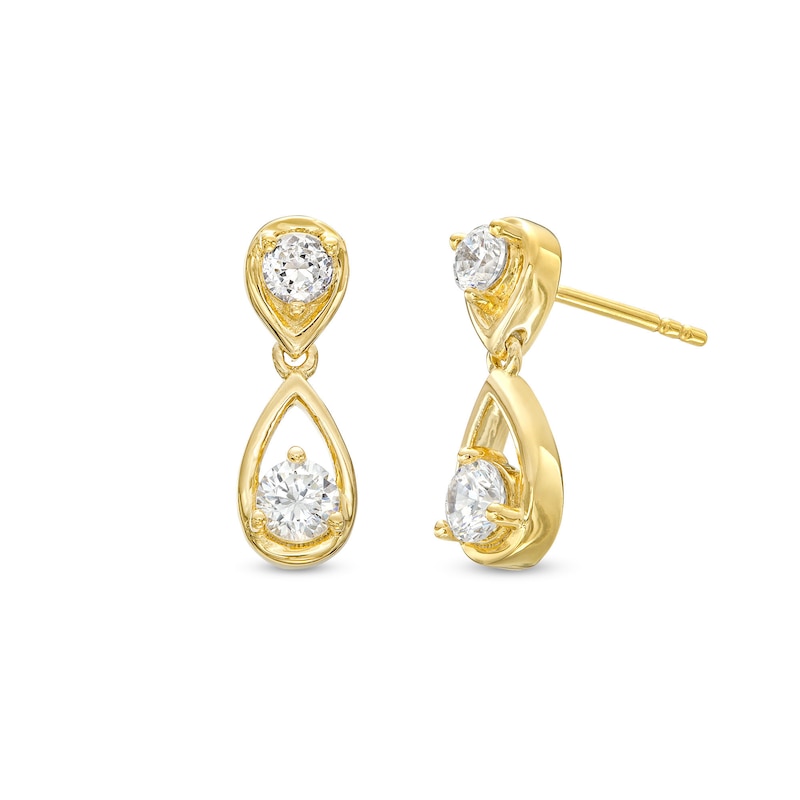 0.50 CT. T.W. Canadian Certified Diamond Teardrop Earrings in 14K Gold (I/I2)|Peoples Jewellers
