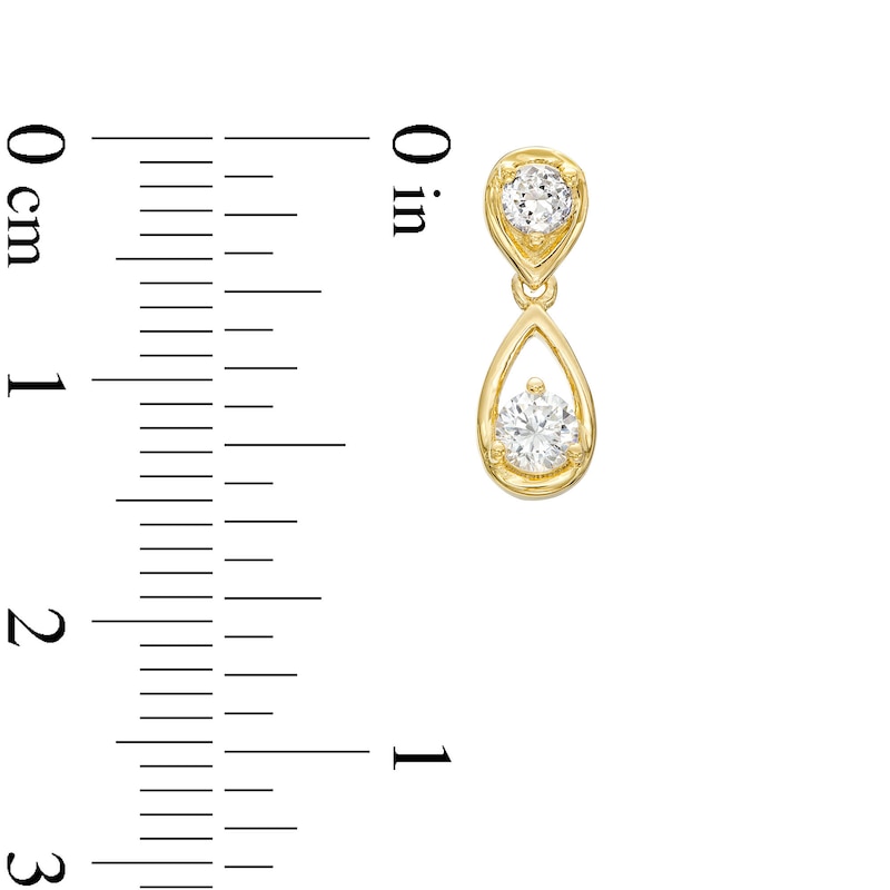 0.50 CT. T.W. Canadian Certified Diamond Teardrop Earrings in 14K Gold (I/I2)