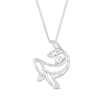 Thumbnail Image 0 of 0.10 CT. Canadian Certified Diamond Solitaire Whale Pendant in Sterling Silver (I/I2) - 17"