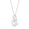 0.10 CT. Canadian Certified Diamond Solitaire Penguin Pendant in Sterling Silver (I/I2) - 17"