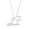 Thumbnail Image 0 of 0.10 CT. Canadian Certified Diamond Solitaire Beaver Pendant in Sterling Silver (I/I2) - 17"