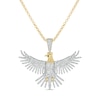 Thumbnail Image 0 of Men's 0.97 CT. T.W. Diamond Eagle Pendant in Sterling Silver with 14K Gold Plate