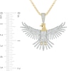 Thumbnail Image 1 of Men's 0.97 CT. T.W. Diamond Eagle Pendant in Sterling Silver with 14K Gold Plate