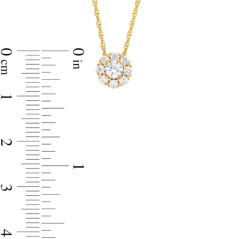 Main Image 3 of 0.50 CT. T.W. Multi-Diamond Flower Pendant in 10K Gold