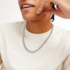 Thumbnail Image 1 of Men's Diamond-Cut 9.02mm Curb Chain Necklace in Solid Sterling Silver  - 22"