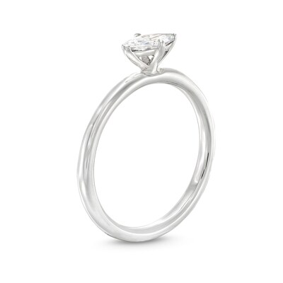 0.48 CT. Marquise Diamond Sideways Solitaire Ring in 14K White Gold (I/I2)