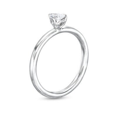 0.48 CT. Pear-Shaped Diamond Solitaire Ring in 14K White Gold (I/I2)