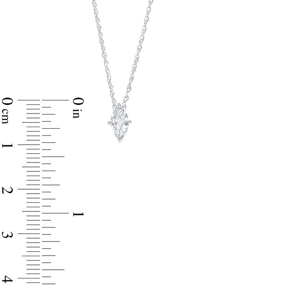 0.48 CT. Marquise Diamond Solitaire Pendant in 14K Gold (I/I2