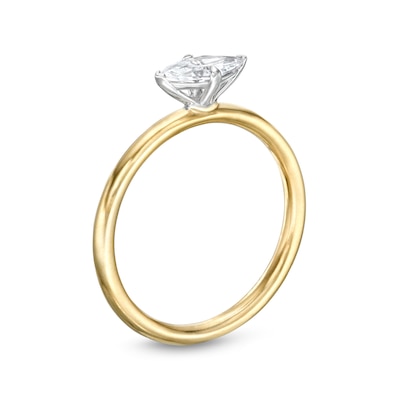 0.48 CT. Marquise Diamond Sideways Solitaire Ring in 14K Two-Tone Gold (I/I2)