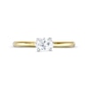 0.48 CT. Oval Diamond Sideways Solitaire Ring in 14K Two-Tone Gold (I/I2)