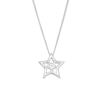 Thumbnail Image 0 of 0.10 CT. Canadian Certified Diamond Solitaire Star Pendant in Sterling Silver (I/I2) - 17"