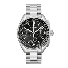 Men's Bulova Archive Series Lunar Pilot Interchangeable Strap Chronograph Watch with Black Dial (Model: 96K111)