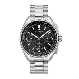 Men's Bulova Archive Series Lunar Pilot Interchangeable Strap Chronograph Watch with Black Dial (Model: 96K111)